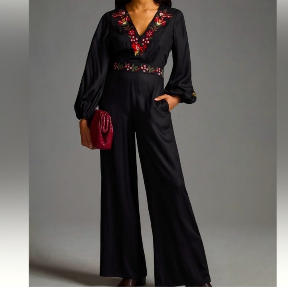 NWT - Farm Rio Embroidered Jumpsuit